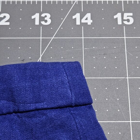 Vintage J Crew Blue A-Line Skirt Back Vent Pockets Knee-Length Zipper - Picture 7 of 15